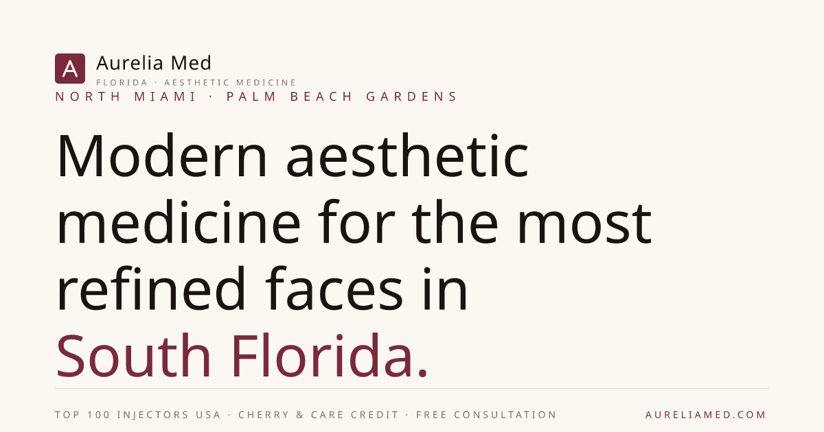 Clean, professional medical spa treatment room with neutral tones at Aurelia Med Palm Beach in Palm Beach Gardens